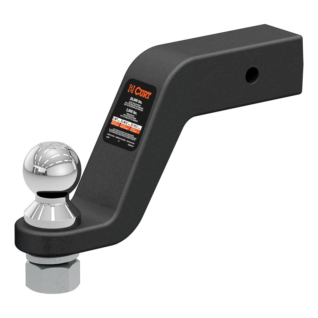 CURT 2-5/16 Inch Trailer Hitch Ball Mount (45373)