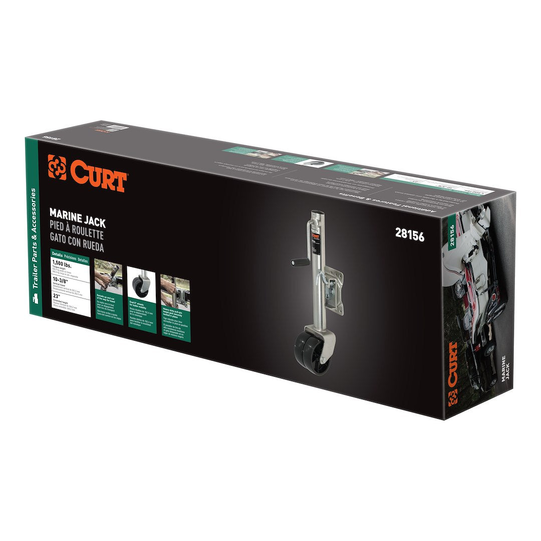 CURT 10 Inch 1500 Pound Trailer Tongue Jack (28156)