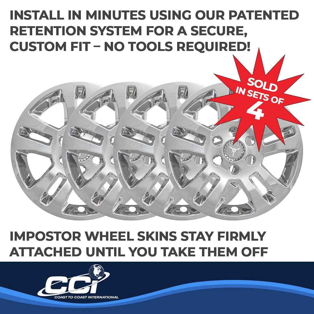 Coast To Coast IMP377XN Chrome Silverado Impostor Wheel Skins