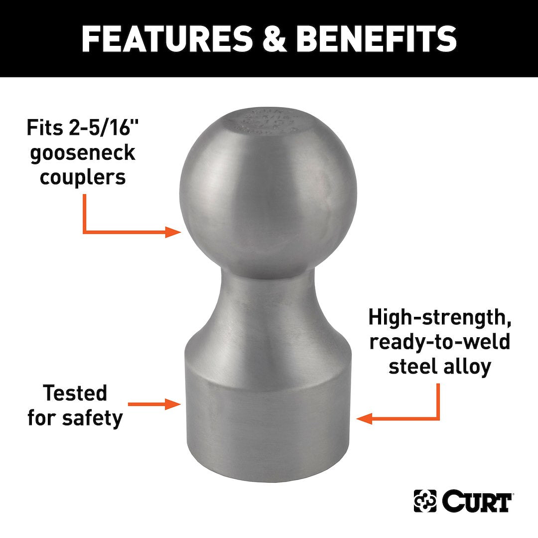 Curt 40094 Gooseneck Trailer Hitch Ball - image 2