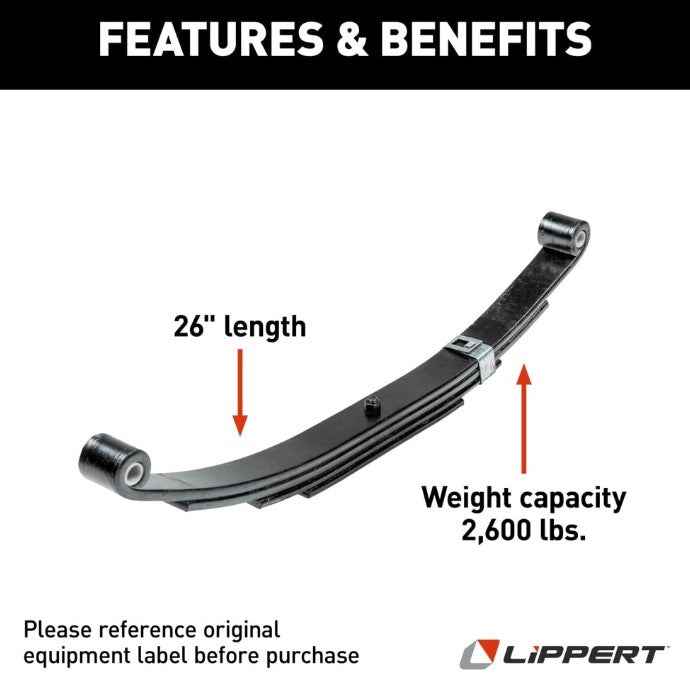 Lippert 702095 4-Leaf Trailer Spring - 2500 lb