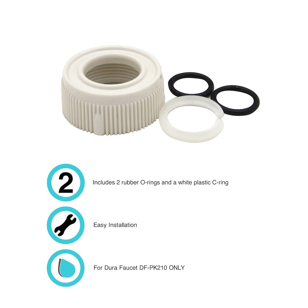 Dura Faucet Faucet Spout Nut (Dfrk510wt) – Material: Plastic