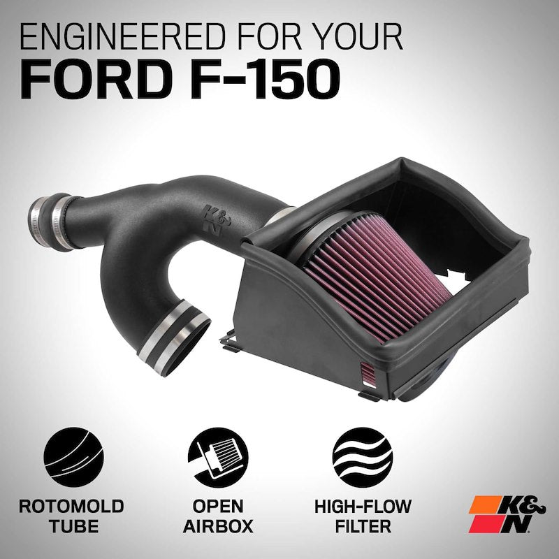 K&N 63-2593 63 Series AirCharger Cold Air Intake – 2015–2026 Ford F-150