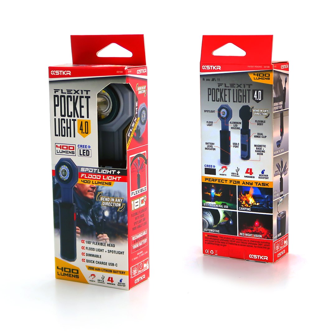 STKR Concepts 00385 FLEXIT Pocket Light 6.5, 650 Lumens