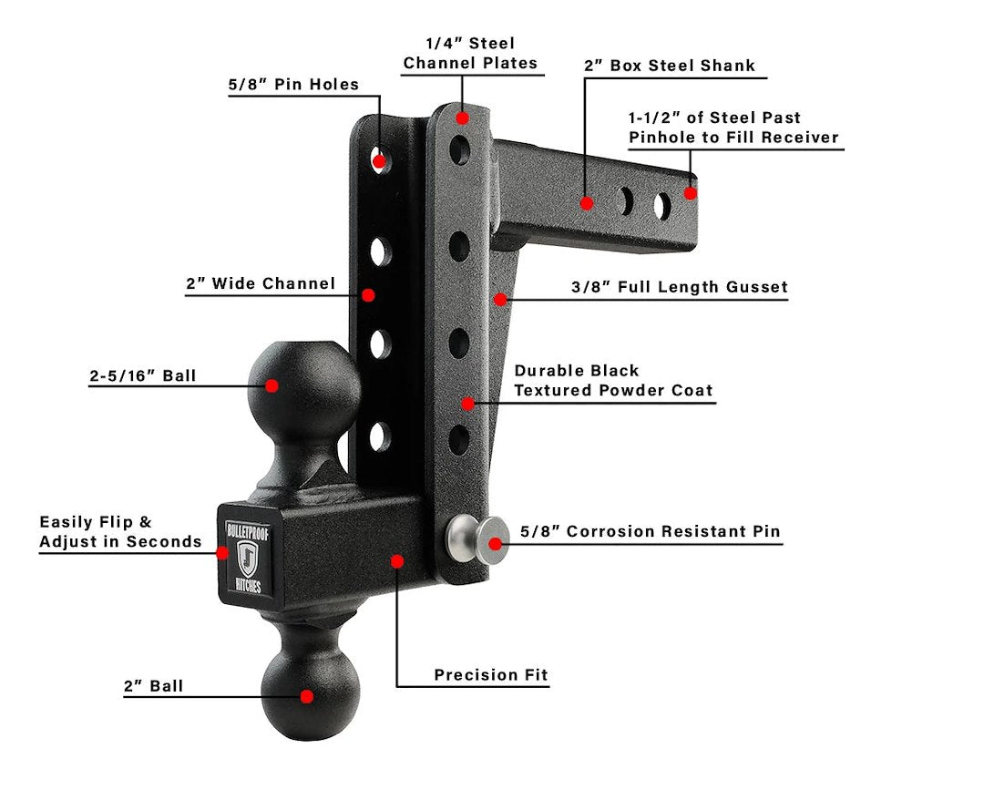 Bulletproof Hitches Ld206 Trailer Hitch Ball Mount - image 7