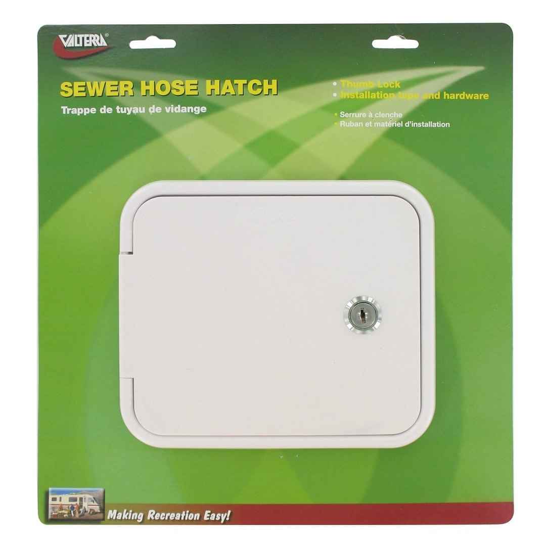 Valterra D04-0471VP Lockable Sewer Hose Storage Hatch - White