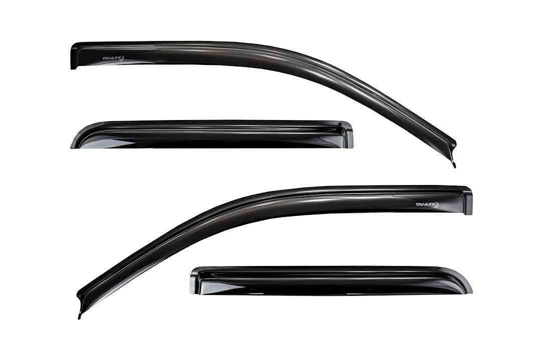 TrailFX 4975H Tape-On Window Rain Guards - 4-Piece Smoke