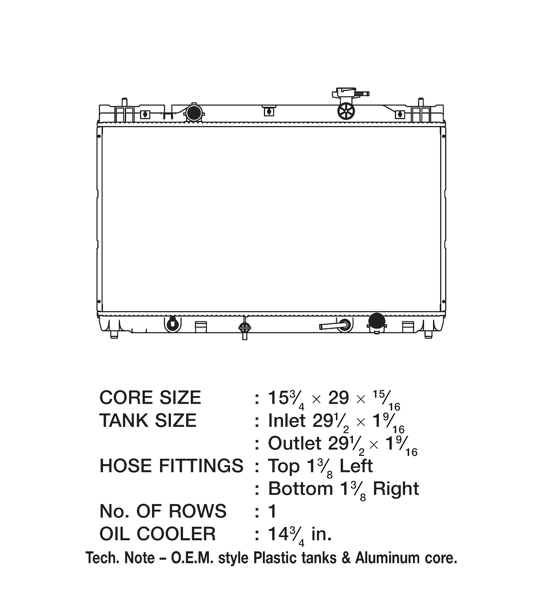 CSF 3143 Top-Left-Inlet Radiator for US-Built Camry - image 2