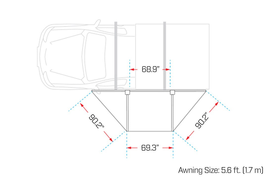 Ironman 4x4 IAWN180012 Delta Wing Manual Awning