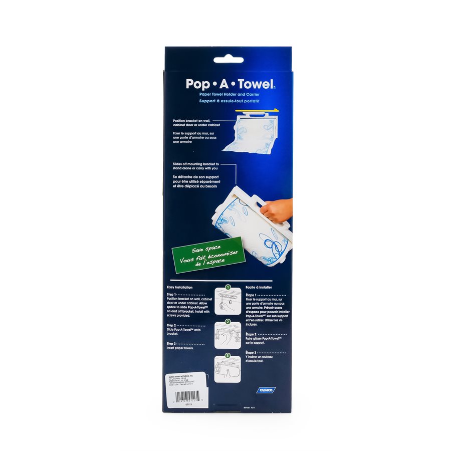 Camco Paper Towel Holder (57113) – Material: Plastic
