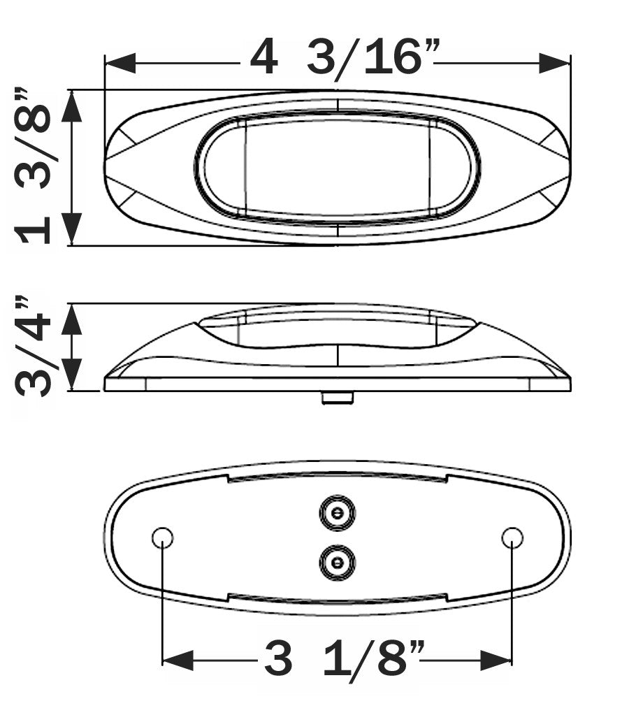 Optronics MCL17ABP LED Clearance Marker Light