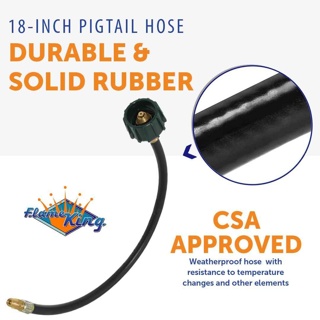 Flame King E18INPT Propane Hose - 18 in