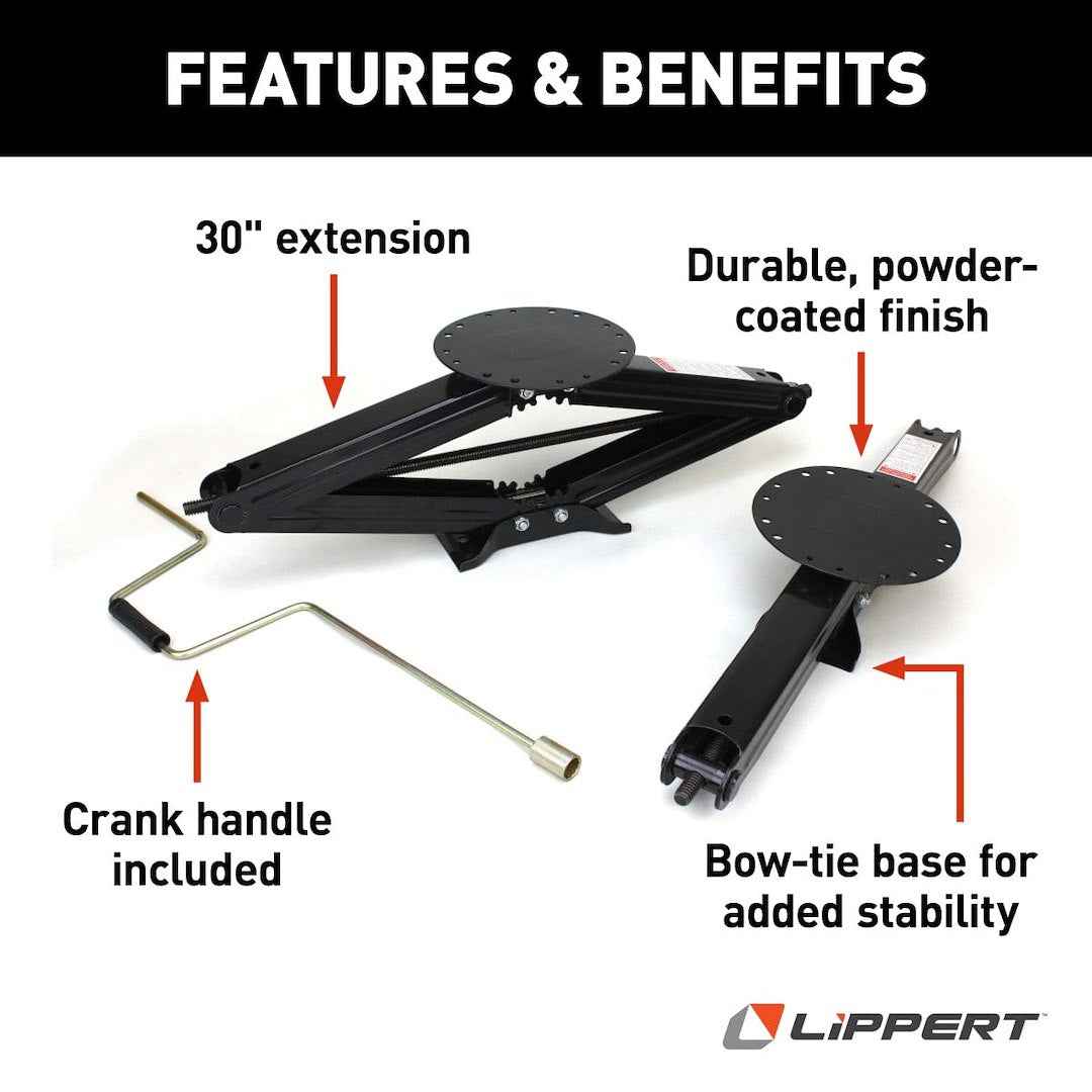 Lippert 285344 Manual RV Leveling Jack - 6000 lb