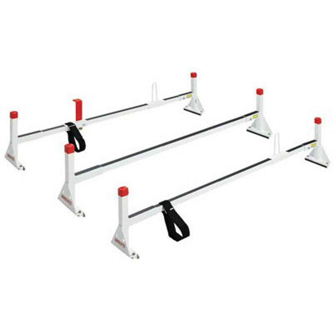 Weather Guard (Werner) 216-3 White 3-Bar Van Ladder Rack - 750 lb