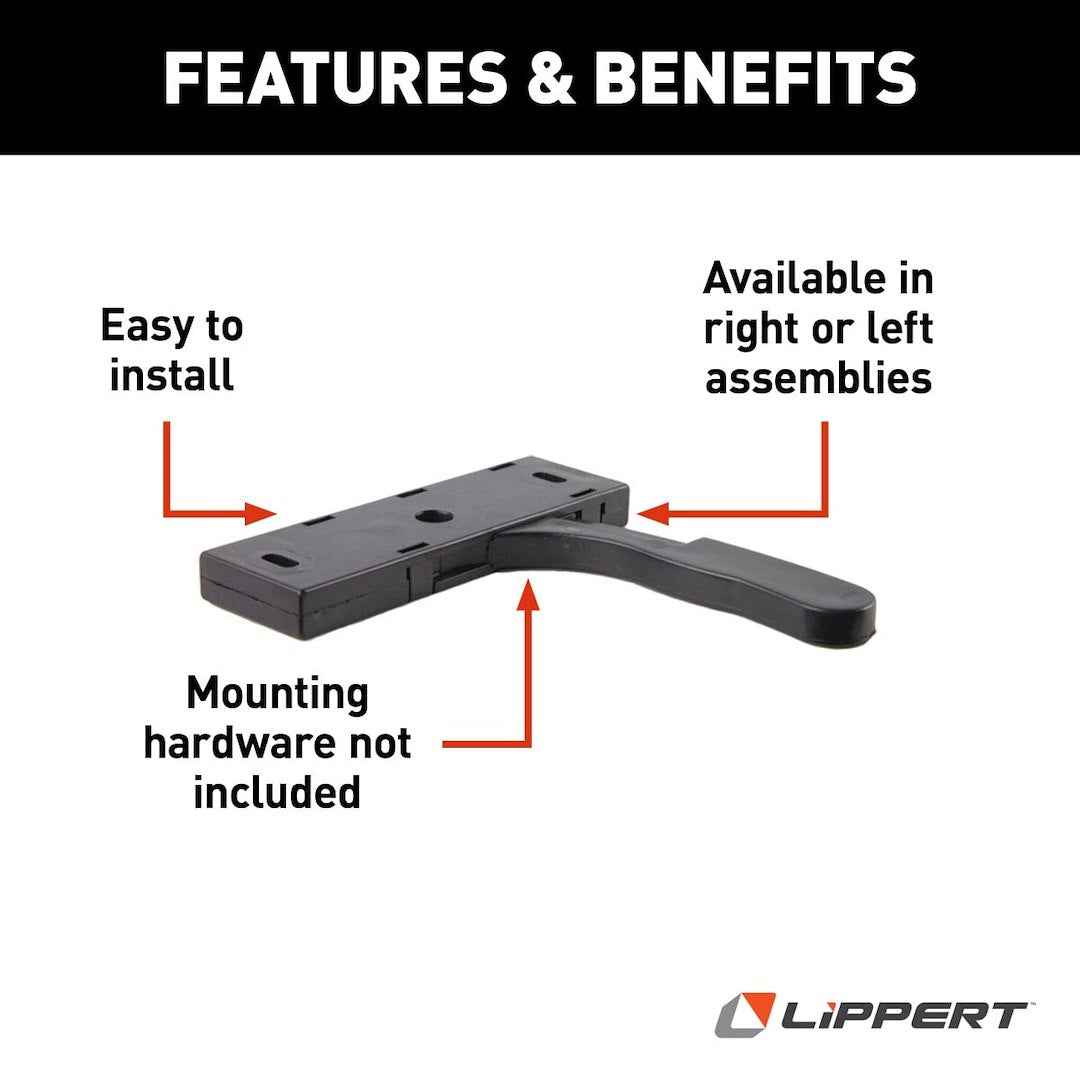 Lippert 201472 Left Screen Door Latch - Black