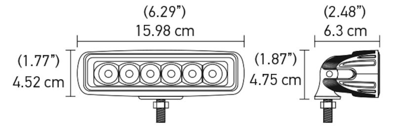 Hella 357203011 Optilux 6-5/16-Inch LED Spot Light Bar