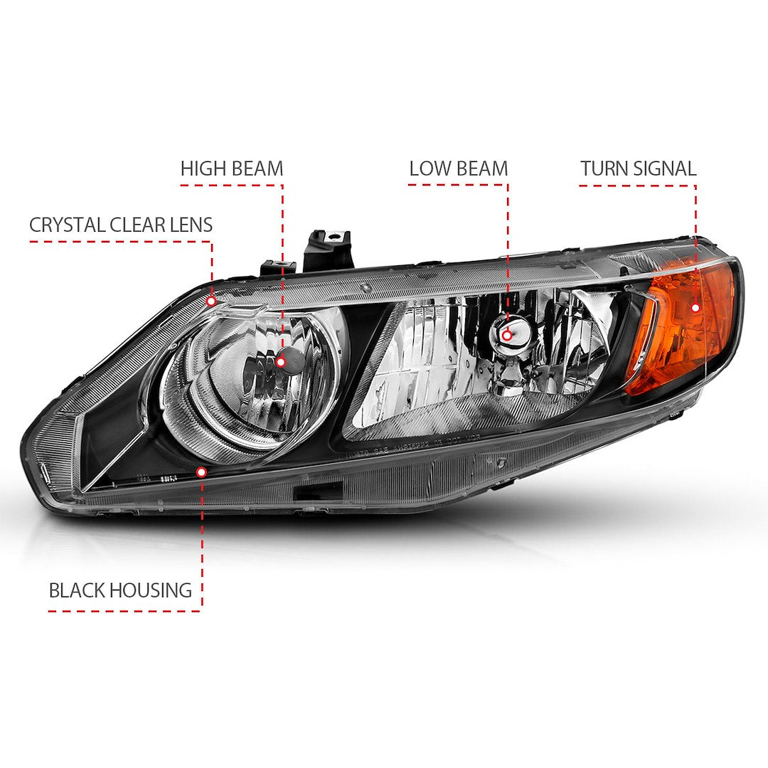 ANZO USA Reflector Beam Halogen Sealed Beam Headlight Assembly 121547 - image 3