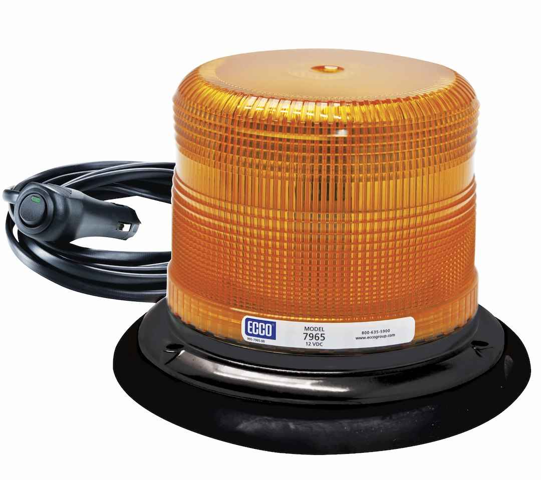ECCO 7965a-Vm Amber-Lens Warning Beacon, 12–24V