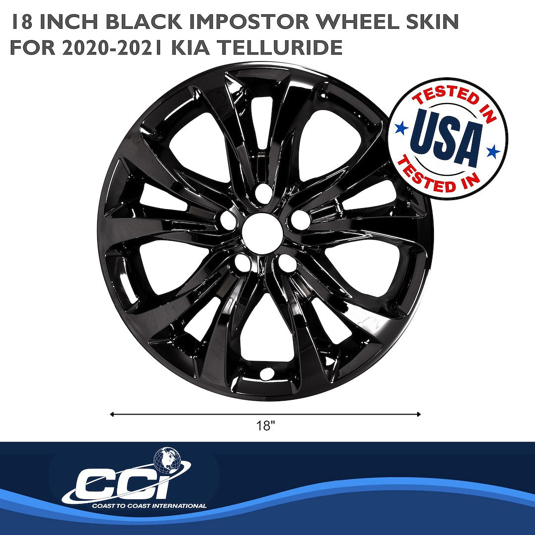 Coast To Coast IMP467BLK Telluride Black 18-Inch Wheel Skins - image 2