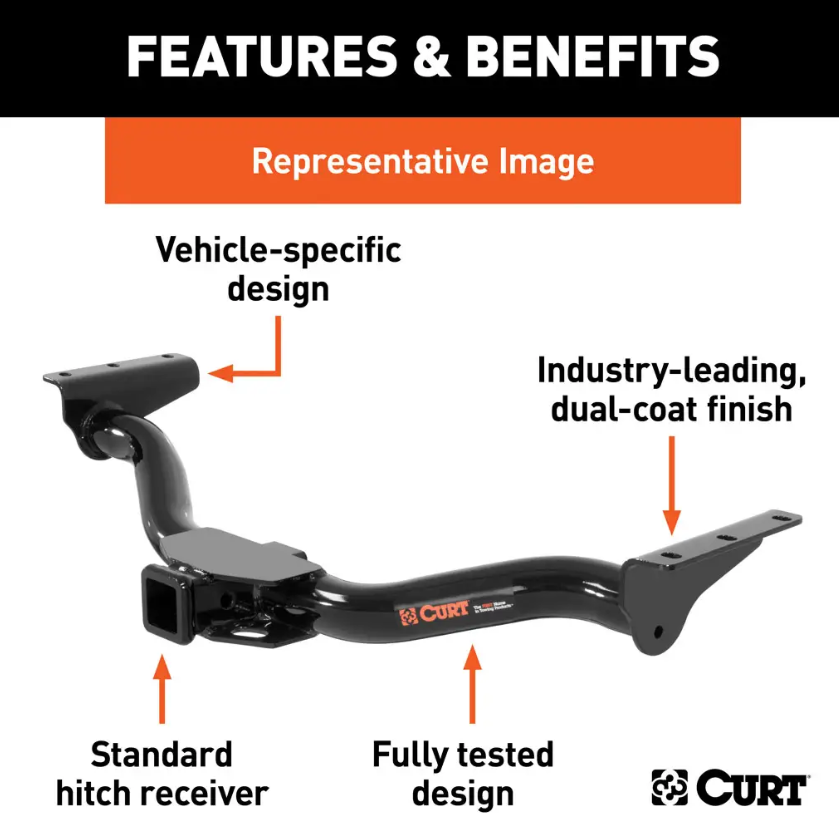 CURT 13652 Class III 4,500-Pound Rear Receiver Hitch - image 2
