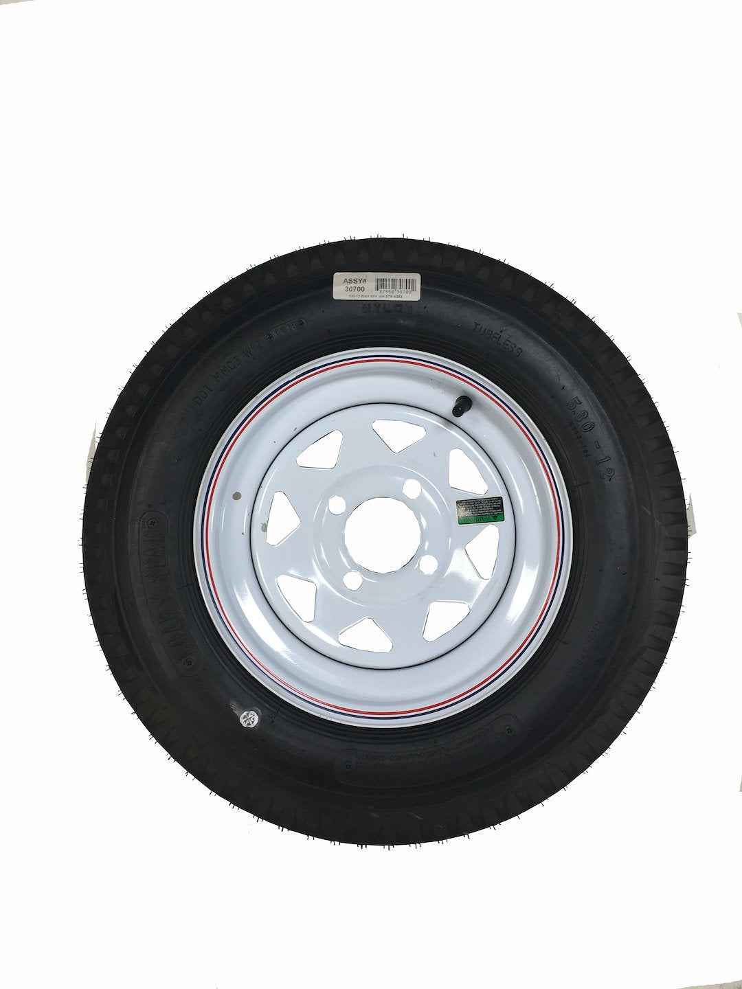 Americana 30700 Trailer Tire & Wheel Assembly – ST-5.30-12 / 12x4.25