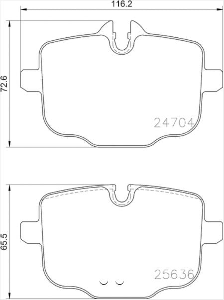 Hella Pagid 355024921 Low-Metallic Disc Brake Pad Set