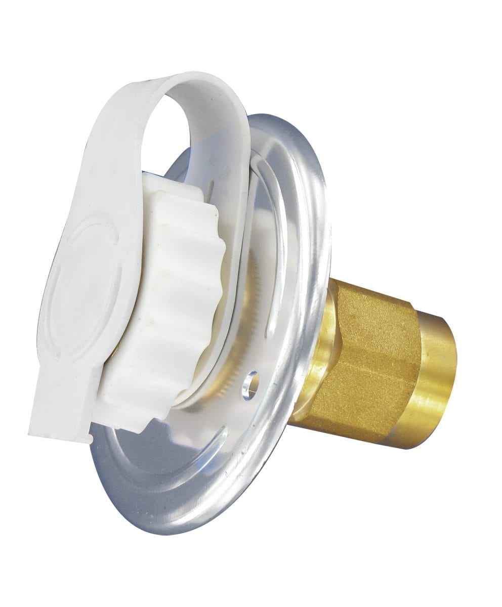 Valterra A01-0172LF 2-3/4 in Flush City Water Inlet - White