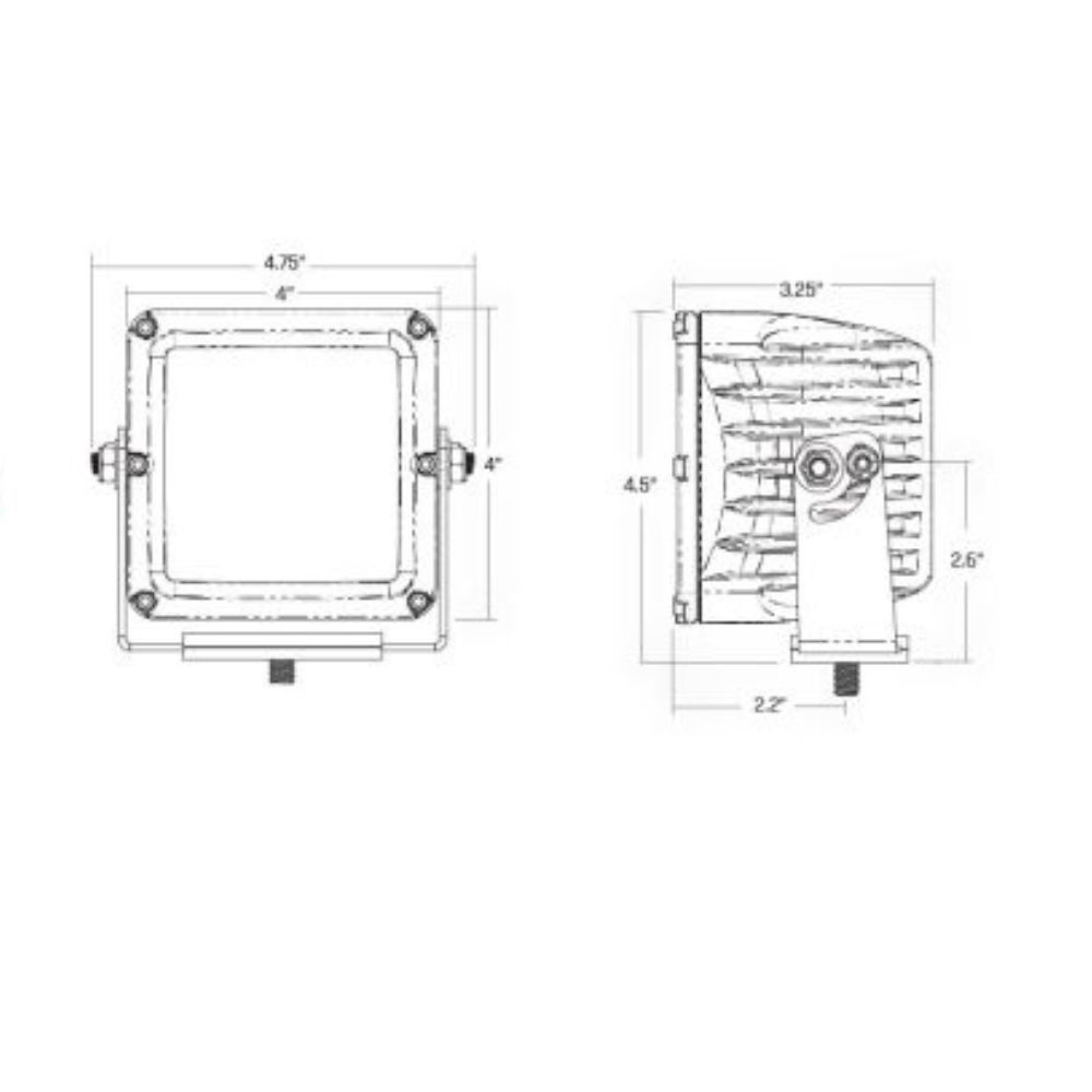 Rigid 322214 D-XL Amber PRO Spot Light