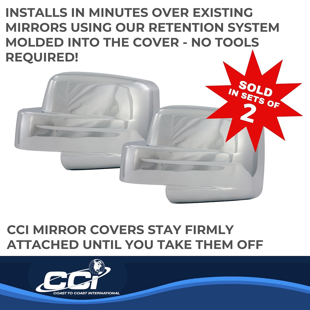 Coast To Coast MC67424 Patriot Chrome Mirror Cover Pair - image 3