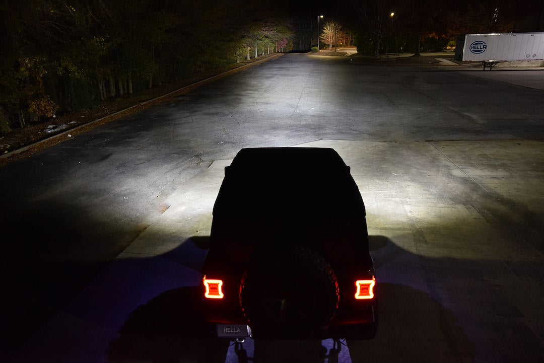 Hella 358176221 Black Magic 7-3/4-Inch LED Flood Light Bar