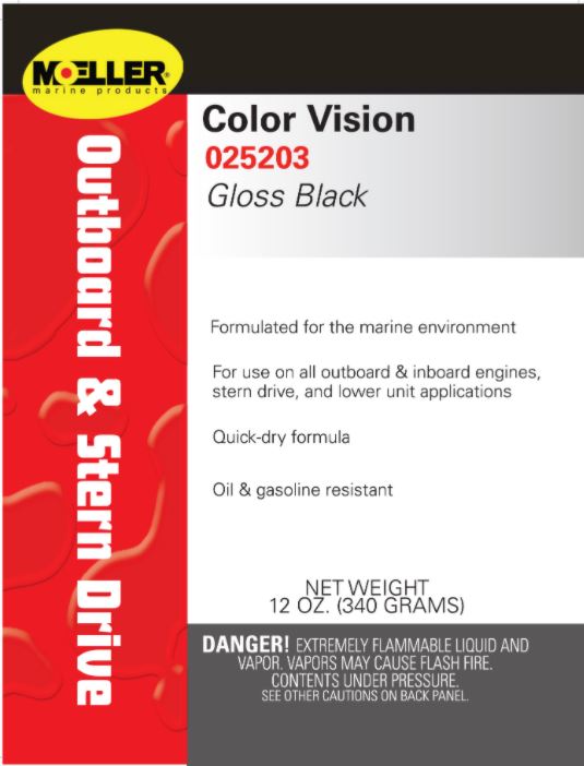 MOELLER Marine Products 12 Ounce Gloss Black Engine Paint (025203)