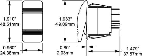Blue Sea 8286-BSS Rocker Switch - 12V/24V