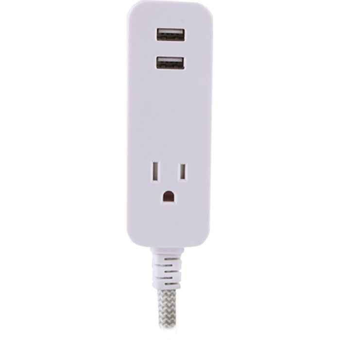 Jasco 37917 10-ft Extension Cord with Grounded Outlet and USB