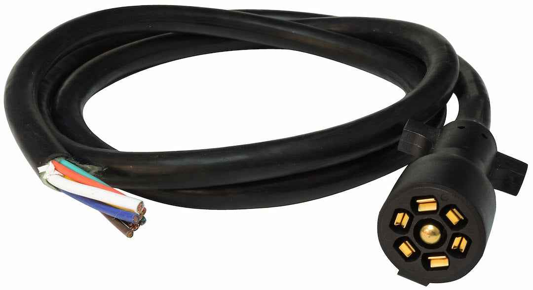 Valterra A10-7W6 Molded 7-Blade Trailer Wiring Cord - Black