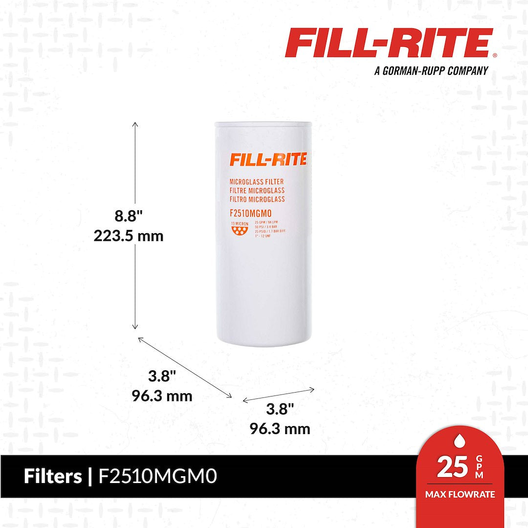 Fill-Rite F2510mgm0 10-Micron Multi-Fuel Filter