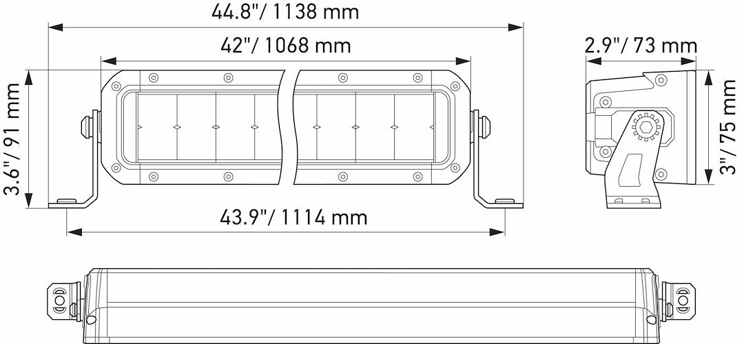Hella 358197421 Black Magic Tough 40-Inch Double-Row Light Bar