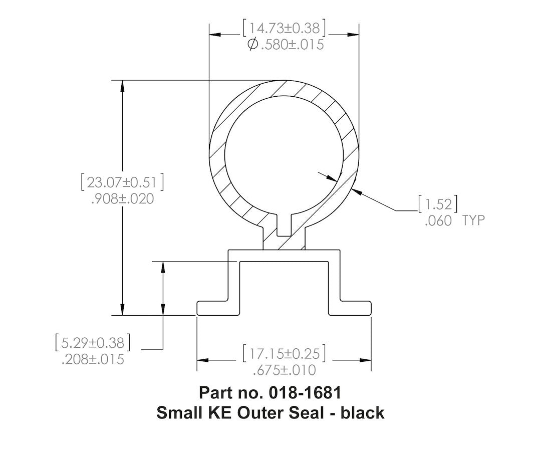 AP Products 018-1681-35 EK Base Slide-Out Seal - 35 ft, Black