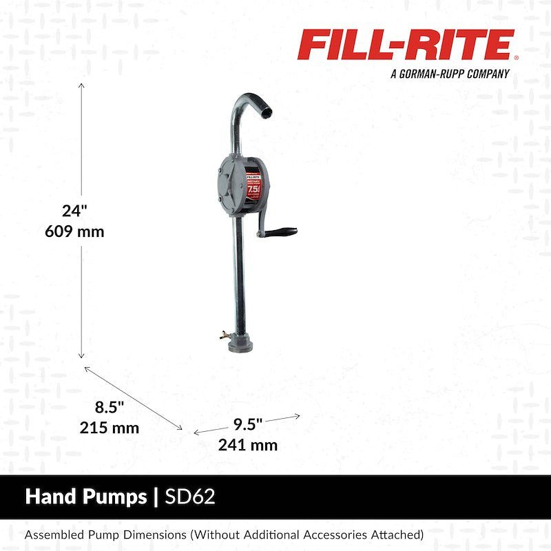 Fill-Rite SD62 Manual Rotary Transfer Pump - 7.5 gal/100 Revolutions