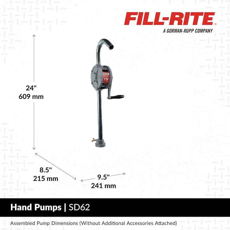 Fill-Rite SD62 Manual Rotary Transfer Pump - 7.5 gal/100 Revolutions
