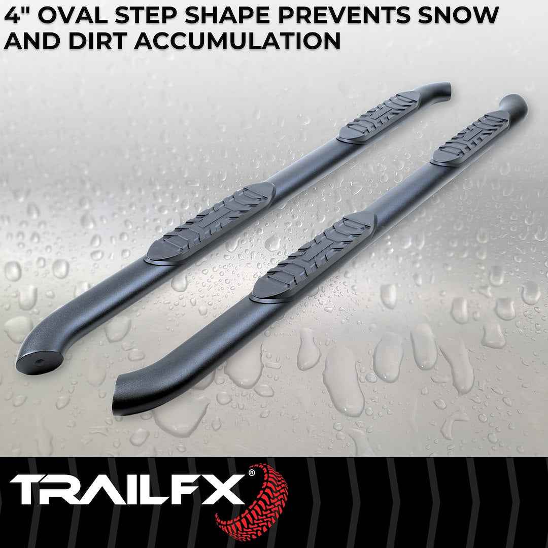 TrailFX A1009B 4 in Nerf Bars for Toyota Tacoma 2005–2023