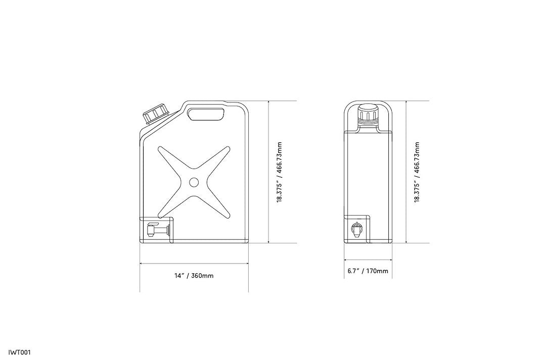Ironman 4x4 IWT001 20 L Fresh Water Jerry Can