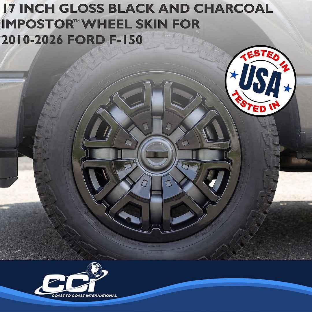 Coast To Coast IMP900CB Silver/Charcoal 17-Inch Wheel Skins