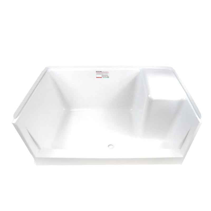 Specialty Recreation SP3048WRS 48" x 30" RV Shower Pan with Seat & Center Drain