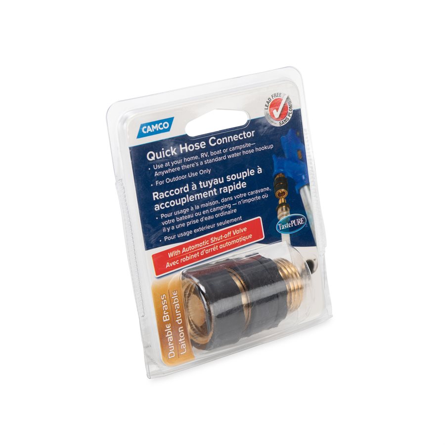 Camco Fresh Water Hose Connector (20135) – End Size1: 3/4 Inch Mpt