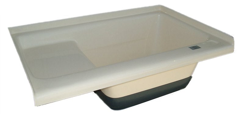 Icon 00476 TU500 36" x 24" RV Sit-In Step Bathtub – Right-Hand Drain