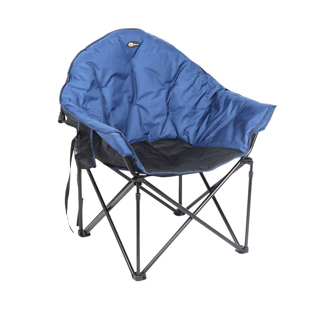 Faulkner 49575H Folding Camping Chair - Blue/ Black, 300 lb