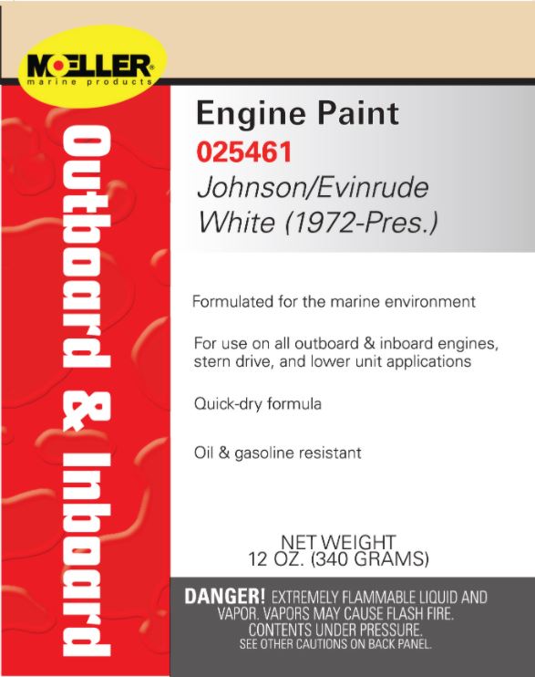 MOELLER Marine Products 12 Ounce Johnson/ Evinrude White (025461)