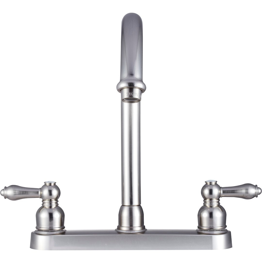 Dura Faucet DF-PK340L-SN High-Arc Kitchen Faucet - Satin Nickel