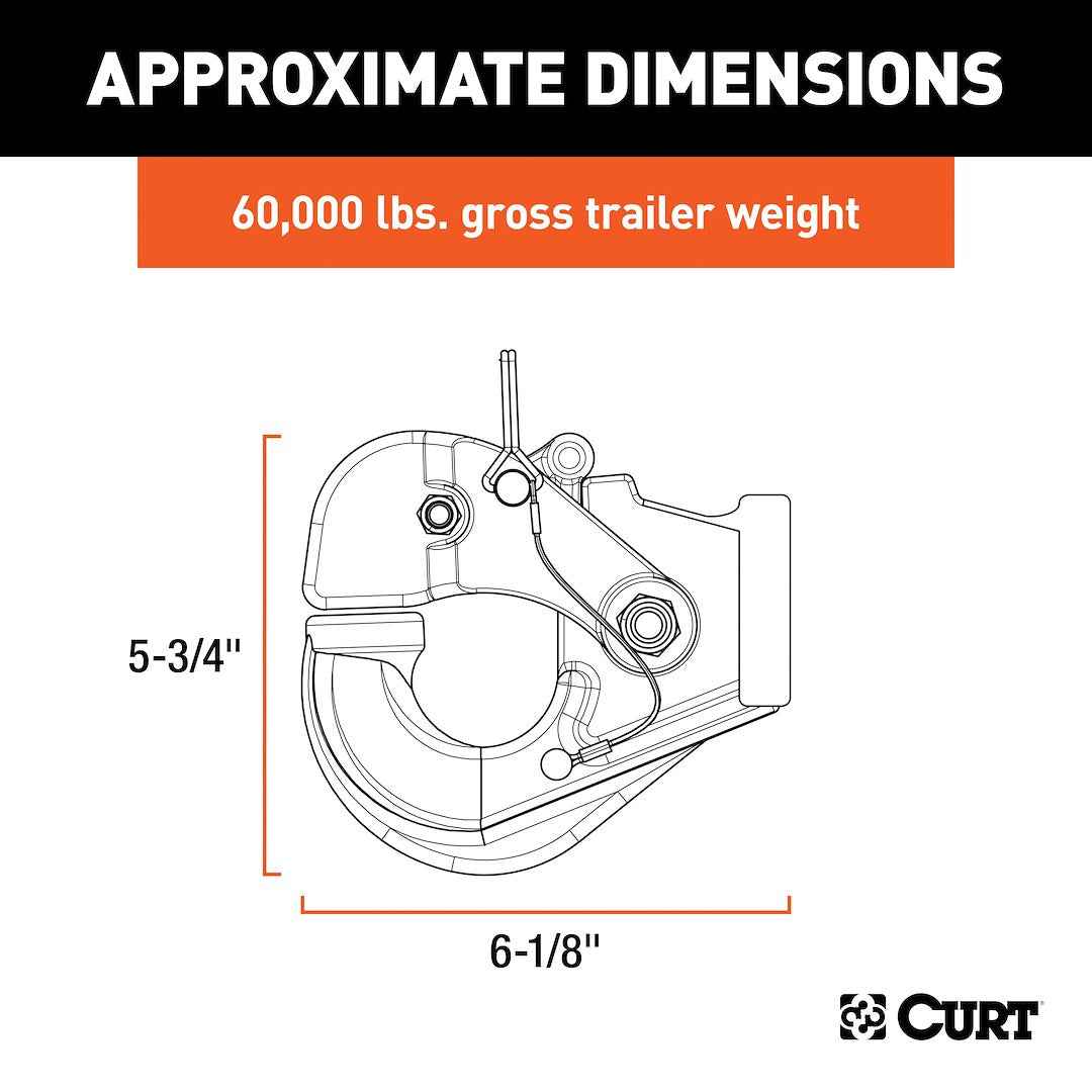 CURT 48231 Pintle Hook - 60000 lb