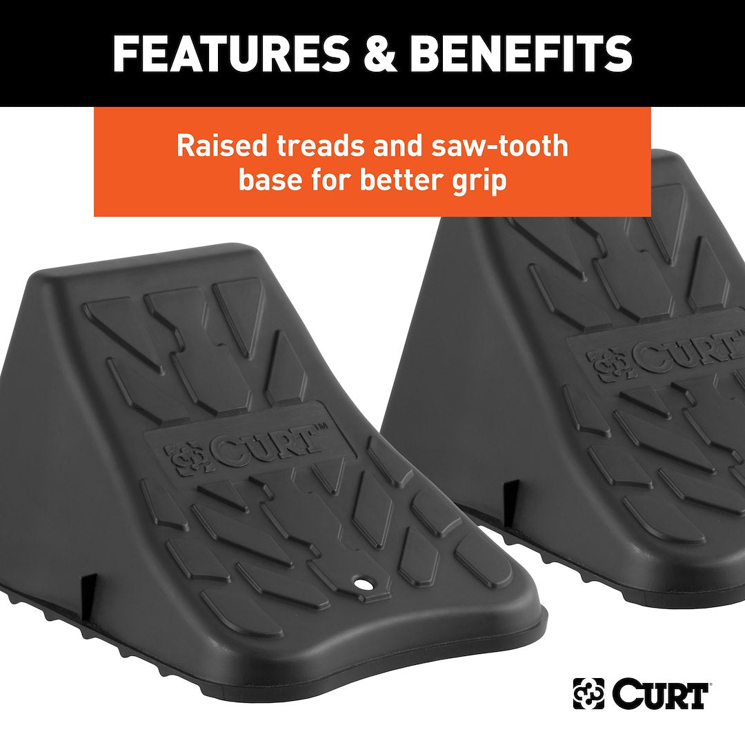 CURT Wheel Chock (22800) – Length: 8-1/4 Inch